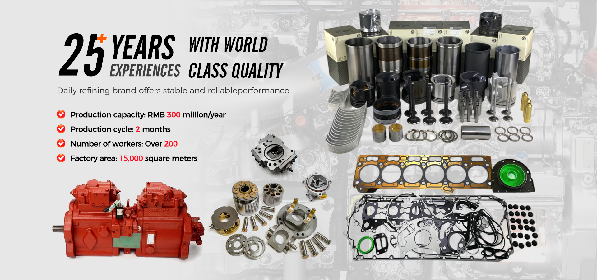 Kalite Caterpillar için motor parçaları fabrika