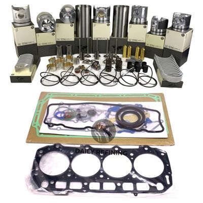 Komatsu S6D105 yedek parçaları silindir gömlekleri pistonları conta kiti piston segmanları için revizyon kiti